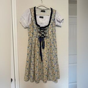 Scarlet Darkness Lace-Trimmed Dirndl